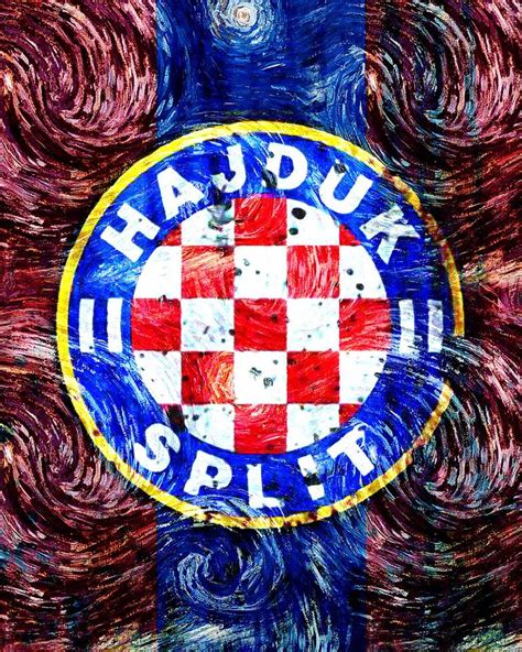 Fc Hajduk Split Hnl Art Soccer Football Club Croatia Hnk Hajduk Split Logo Hajduk Split Fc ...