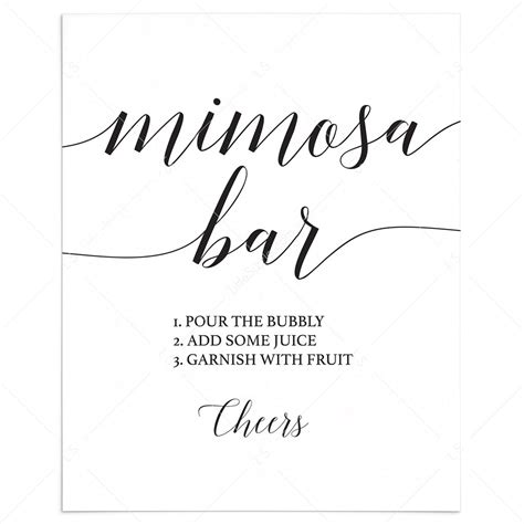 Mimosa Bar Printable Sign