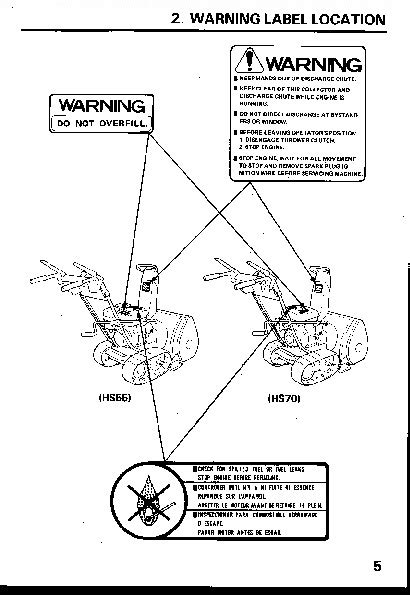 Honda HS55 HS70 Snow Blower Owners Manual