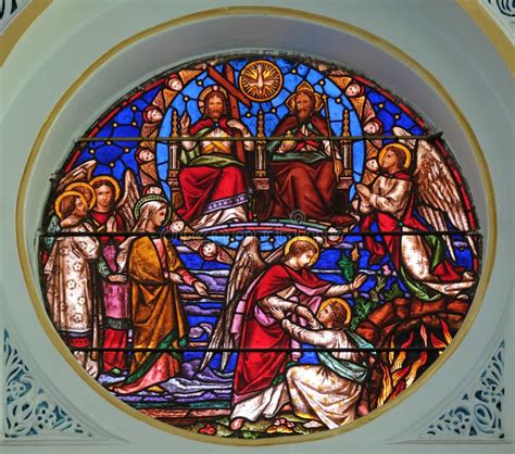 Stained Glass Window at Holy Rosary Catholic Cathedral in Kolkata Editorial Photo - Image of ...