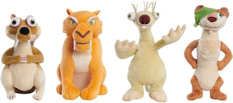 Ice Age Diego, Scrat, Sid & Buck Set of 4 Plush - Walmart.com