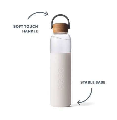 Soma 25 oz. Glass Water Bottle with Silicone Sleeve