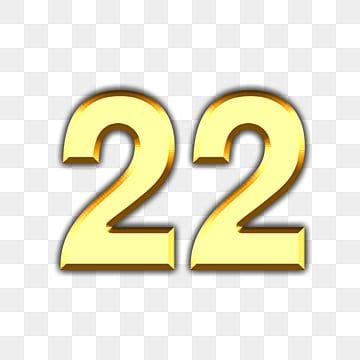 Number 22 PNG Image, Number 22 Golden Font, Twentytwo, Font, Golden PNG Image For Free Download ...