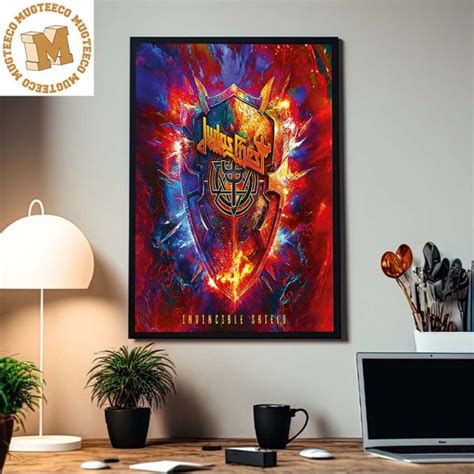 Judas Priest Invincible Shield New Album 2024 Cover Home Decor Poster ...