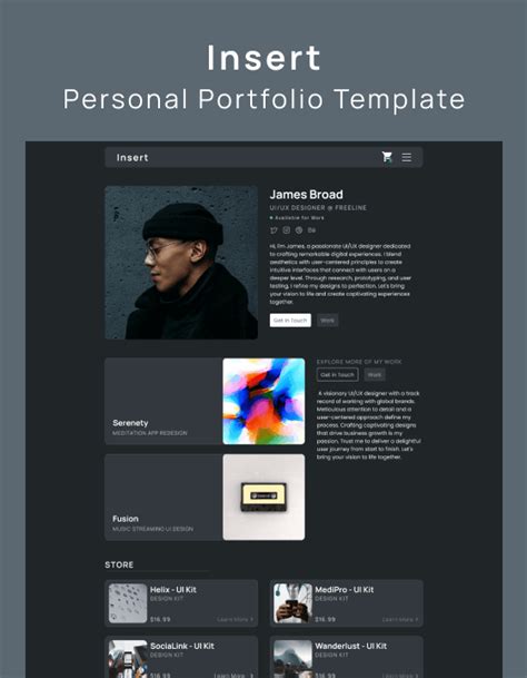 Insert Website Page Template for Webflow