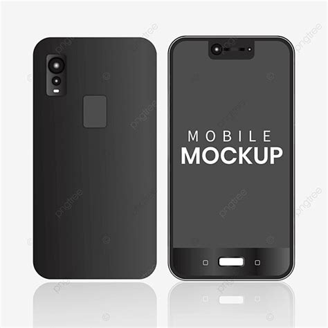 Mobile Design Mockup Vector Hd Images, Realistic Mobile Mockup Vector ...