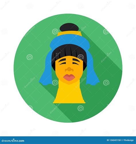 Karen Long Neck Woman with Traditional Coils Icon Stock Illustration - Illustration of female ...