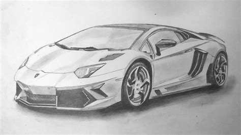 Sourcewing: Lamborghini Aventador pencil sketch