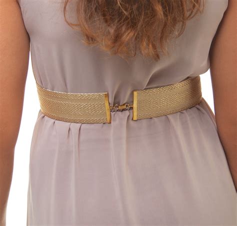 Gold belt dress belt gold sash gold waist belt wide gold