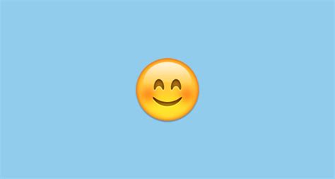 😊 Smiling Face with Smiling Eyes Emoji on Apple iOS 9.1