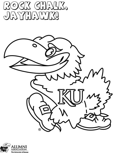 Download or print this amazing coloring page: Rock Chalk Jayhawk - KU ...