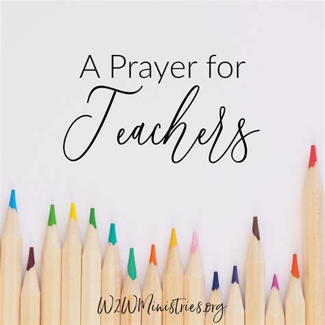 Woman to Woman: A Prayer for Teachers