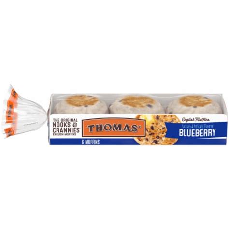 Thomas' Nooks & Crannies Blueberry English Muffins, 6 pc / 13 oz - City ...