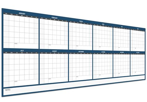 Buy Large Dry Erase Wall Calendar - 36" x 96" - Undated Blank 2022 Reusable Yearly Calendar ...