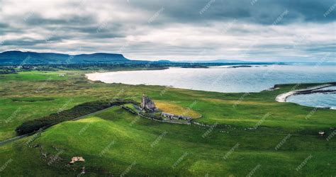 Premium Photo | Aerial panorama of Classiebawn Castle in Ireland