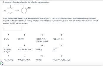 Answered: Propose an efficient synthesis for the… | bartleby