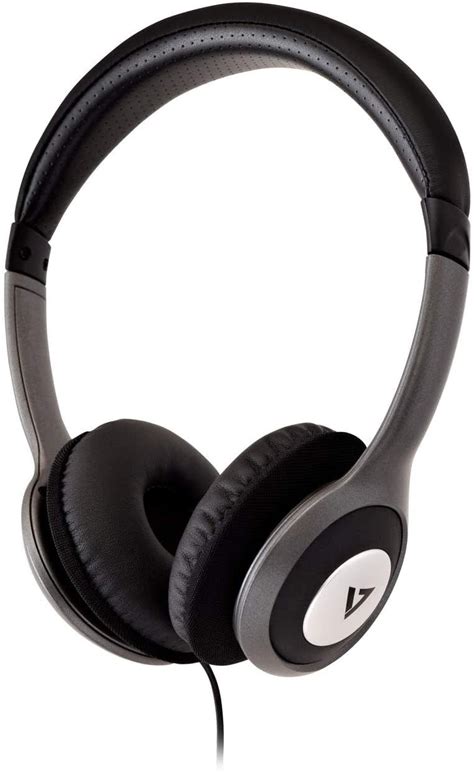 V7 Deluxe Stereo Headphones with Volume Control, Black - Walmart.com - Walmart.com