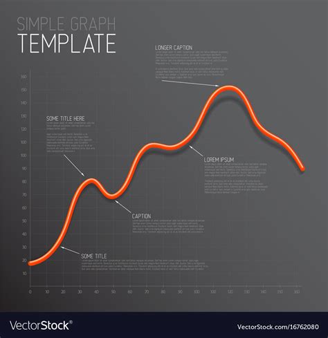 Infographic line graph template Royalty Free Vector Image