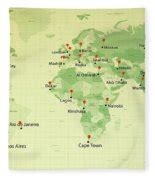 World Map Countries Cities Straight Pin Vintage Digital Art by Frank Ramspott - Fine Art America