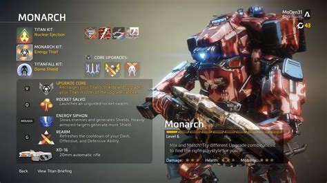 Titanfall 2 - The Monarch Titan Guide