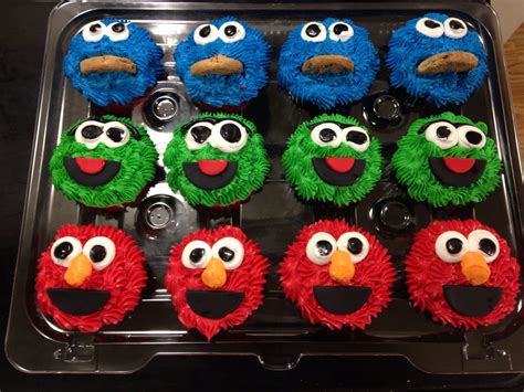 Sesame Street Cupcakes | Gourmet cupcakes, Sesame street cupcakes ...