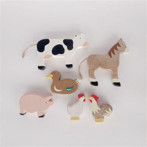 Handcrafted Wooden Farm Toy Set Creative Fun and - Etsy