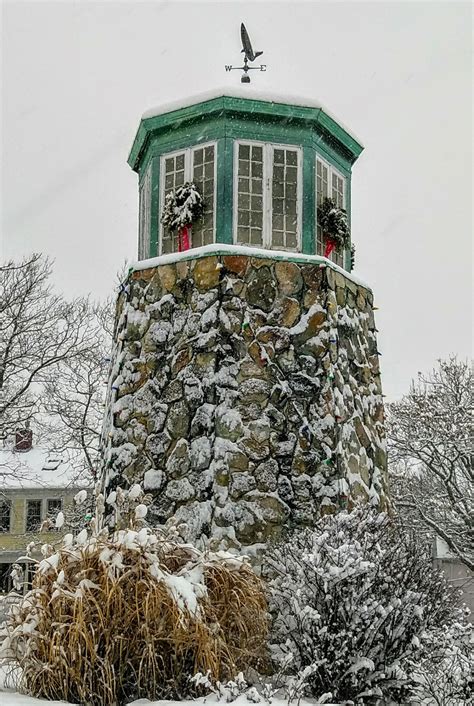 Lighthouse In The Snow Free Stock Photo - Public Domain Pictures