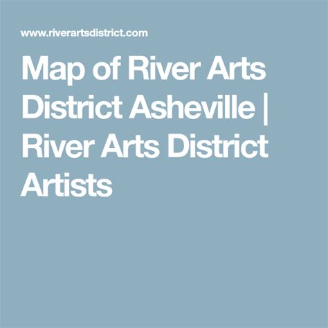 Map of River Arts District Asheville | River Arts District Artists | River art, Arts district, Map