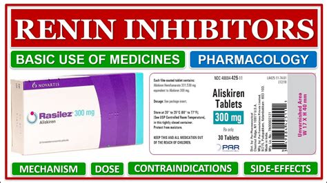 RENIN INHIBITORS | ALISKIREN | REMIKIREN | ENALKIREN | USES | MECHANISM OF ACTION | SIFE EFFECTS ...