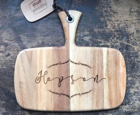 Personalized Acacia Wood Cutting Board Custom Engraved - Etsy