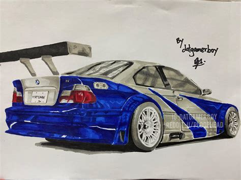 BMW M3 GTR drawing 🤗 : r/needforspeed