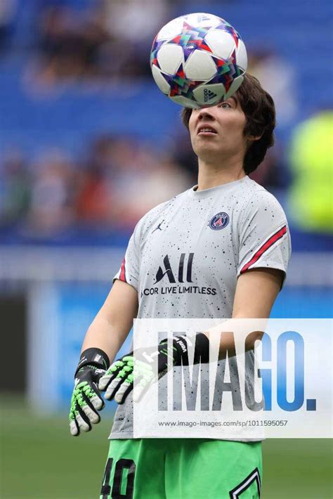 Lyon, France, 24th April 2022. Charlotte Voll of PSG during the warm up prior to the UEFA Womens Cha