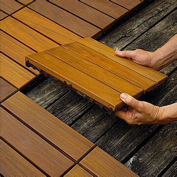 These 10 Peel and Stick Tiles are a DIYer’s Dream | Deck tile, Wood deck, Diy deck