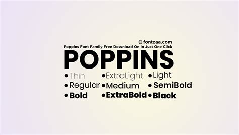 Poppins Font - Fontzaa - Exclusive Fonts Library