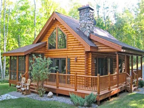 Log Cabin Home with Wrap Around Porch Big Log Cabin Homes ... | Log ...