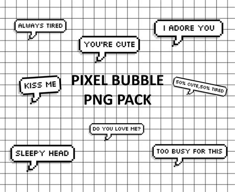 Pixel bubble png pack by pastel-blaster on DeviantArt