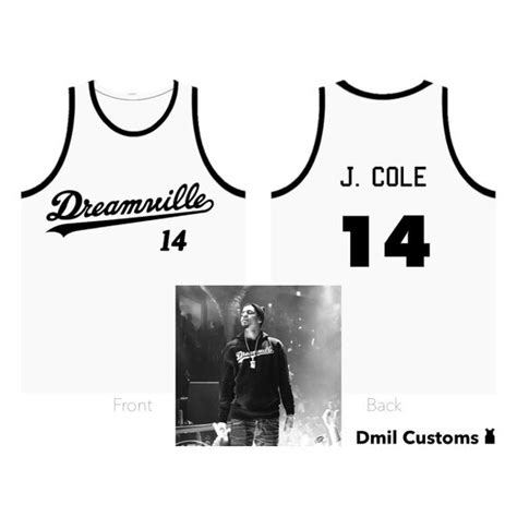 White Dreamville Custom J. Cole Basketball Jersey by DmilCustoms