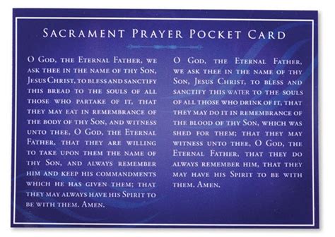 Printable Lds Sacrament Prayers