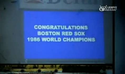 October 1986 Diamondvision: Congratulations Red Sox World Series ...