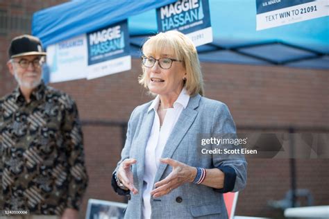 Incumbent Democratic Senate candidate, U.S. Sen. Maggie Hassan speaks... News Photo - Getty Images