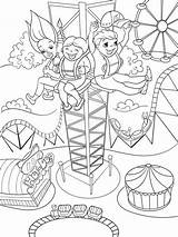 Amusement Park Coloring Stock Illustrations – 122  sketch template