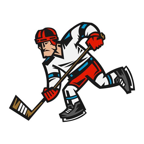 Illustration vectorielle de joueur de hockey 550424 Art vectoriel chez Vecteezy