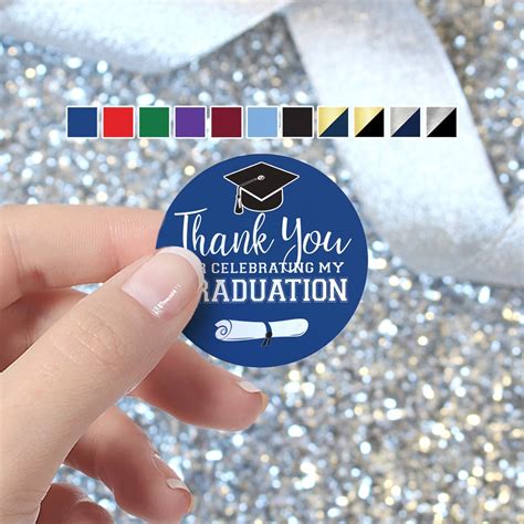 Graduation Thank You Stickers 1.75 Circle Graduation Note - Etsy