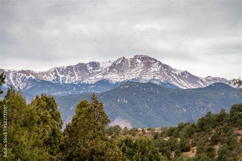 snowy mountain view Stock Photo | Adobe Stock