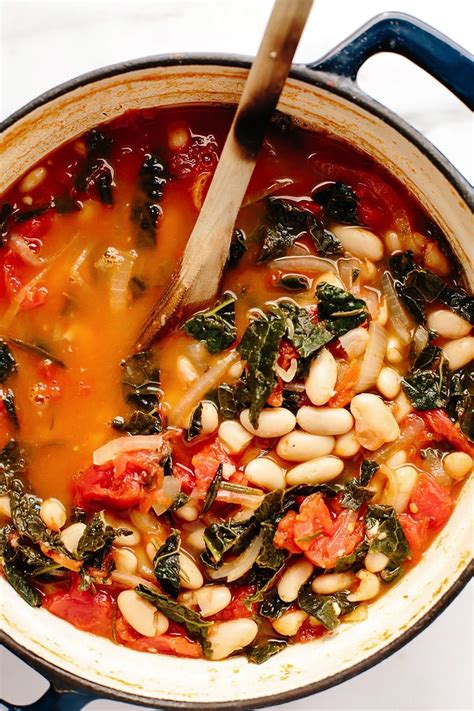 Vegan Tuscan Kale White Bean Stew - Blissful Basil