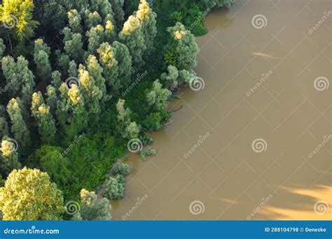 Aerial Photo of the Natural Flooding Drava River Stock Photo - Image of ...