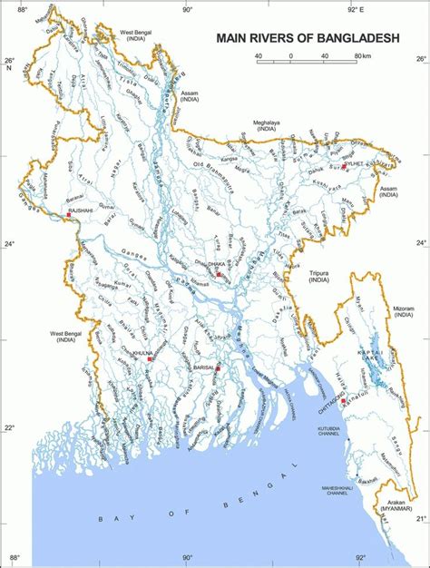 River Map Of Bangladesh | Rivers Of Bangladesh | WhatsAnswer ...