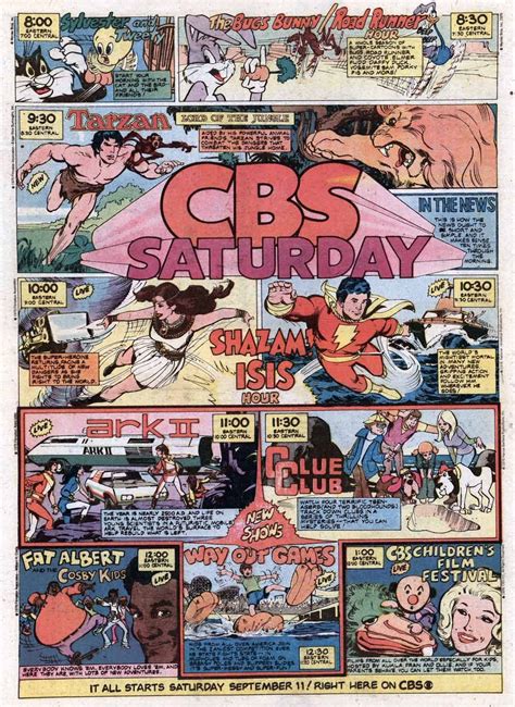 CBS Saturday Morning Cartoon Lineup from 1976. Your favorite? | Cbs ...