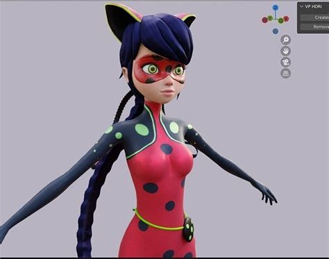 3D model MIRACULOUS LADYBUG - BUG NOIR animated rigged low-poly VR / AR ...