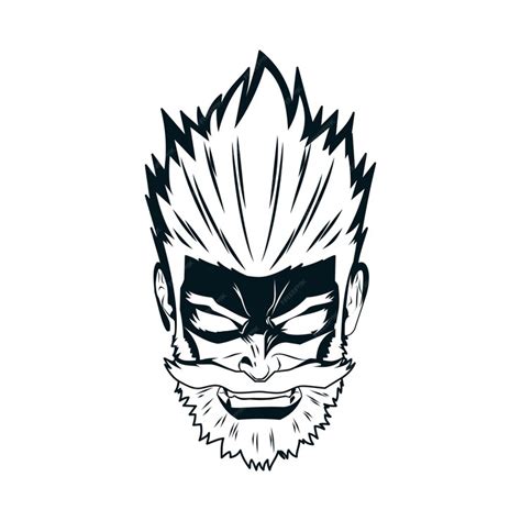 Premium Vector | Angry man face art drawing